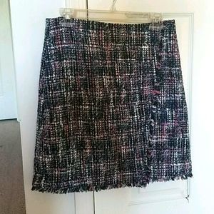 Loft Tweed Wrap Skirt